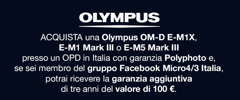 Olympus + Micro4/3 Italia = Promo !!!