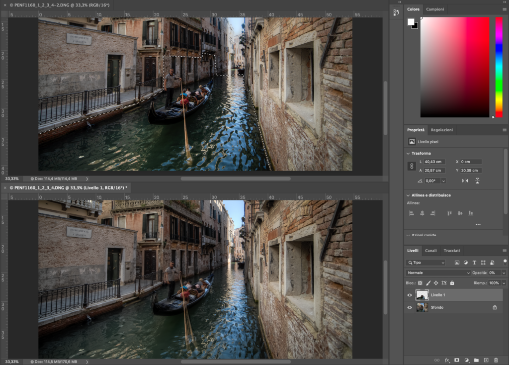 Sovrapposizione in Photoshop